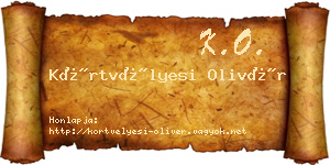 Körtvélyesi Olivér névjegykártya