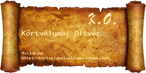 Körtvélyesi Olivér névjegykártya