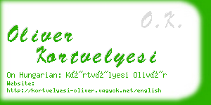 oliver kortvelyesi business card